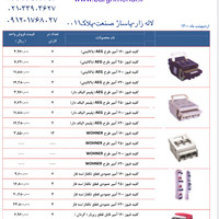 لیست قیمت کارخانه محصولات پیچازالکتریک یزد