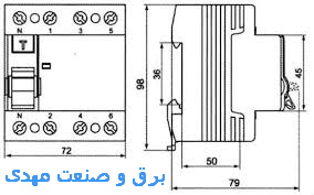 کلید محافظ جان سه فاز 25 آمپر پارس فانالPFR-64