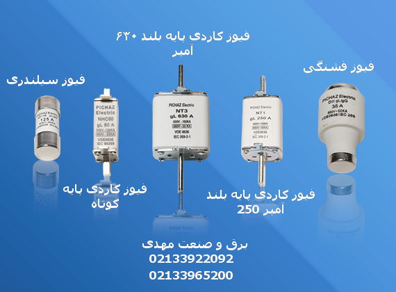 انواع فیوز شرکت پیچازالکتریک یزد