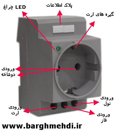 پریز ریلی چراغدار رعد