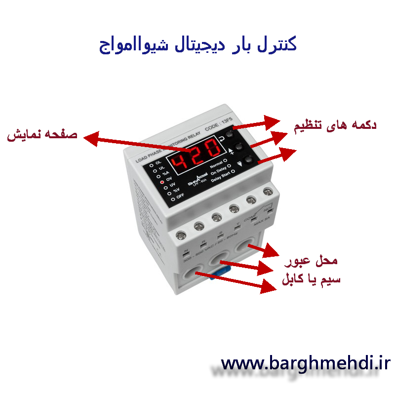 کنترل بار دیجیتال شیواامواج 60 آمپر